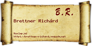 Brettner Richárd névjegykártya