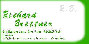 richard brettner business card
